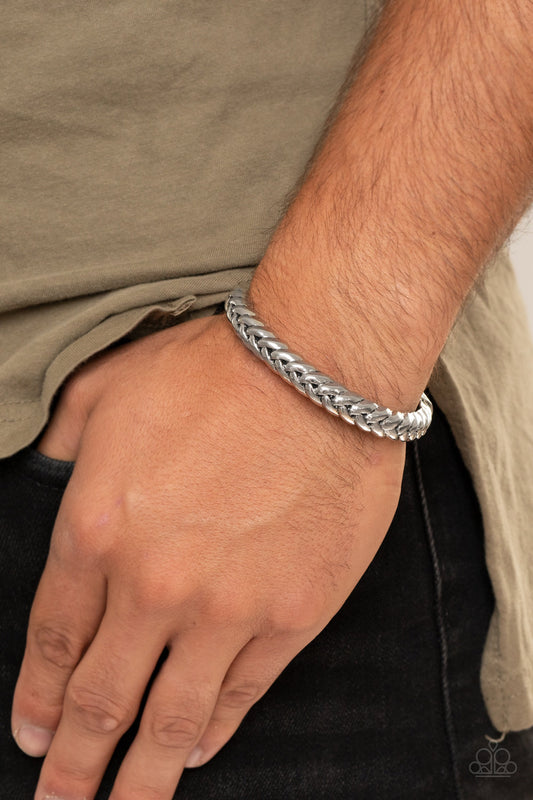 Paparazzi Tough as Nails - Silver Urban Bracelet 