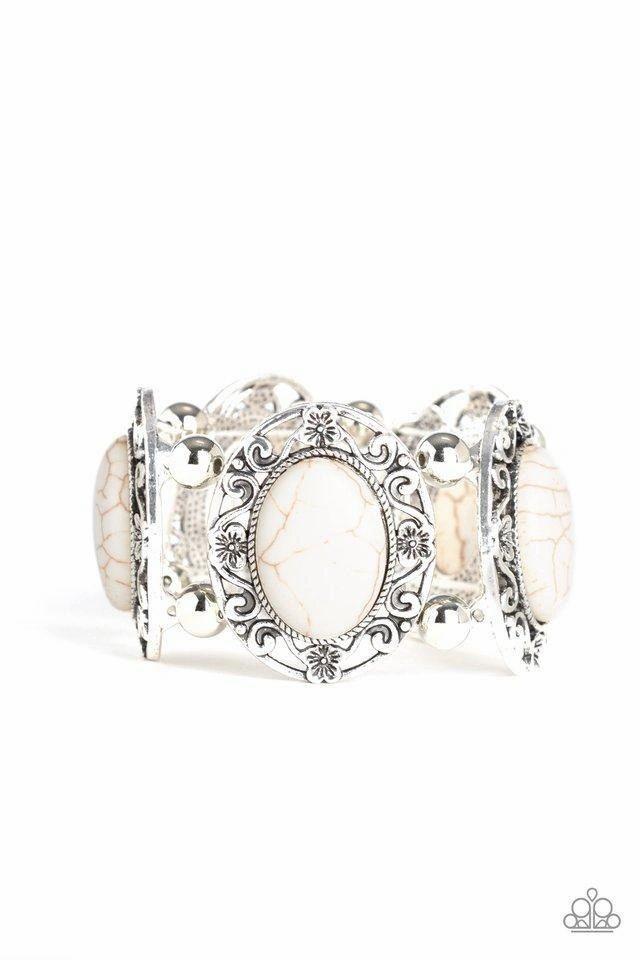 Paparazzi Rodeo Rancho - White Bracelet 