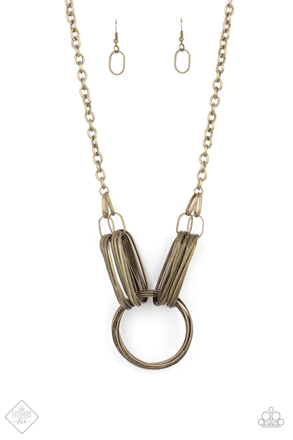 Paparazzi Lip Sync Links - Brass Necklace 